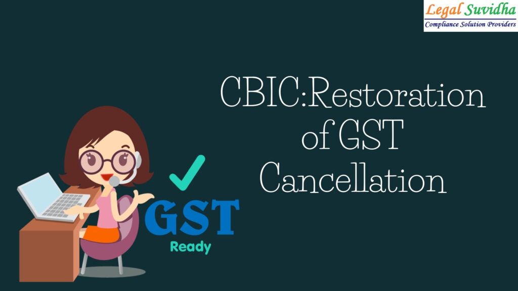 Restoration of Cancelled Registration